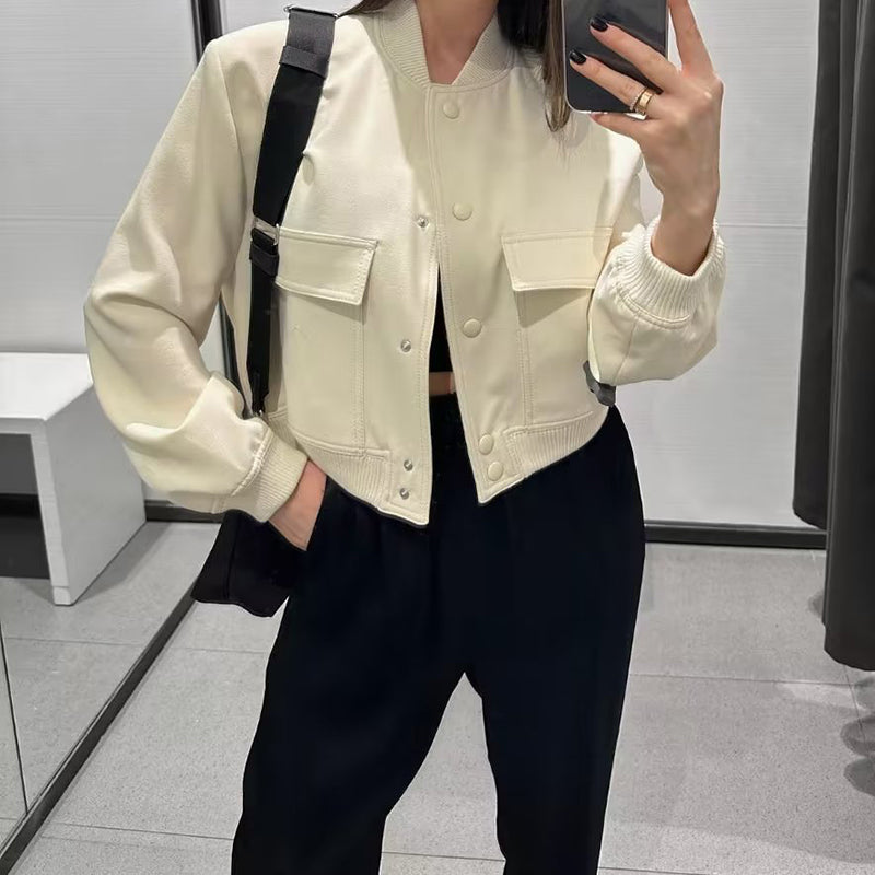 Button-Front Pocket Jacket