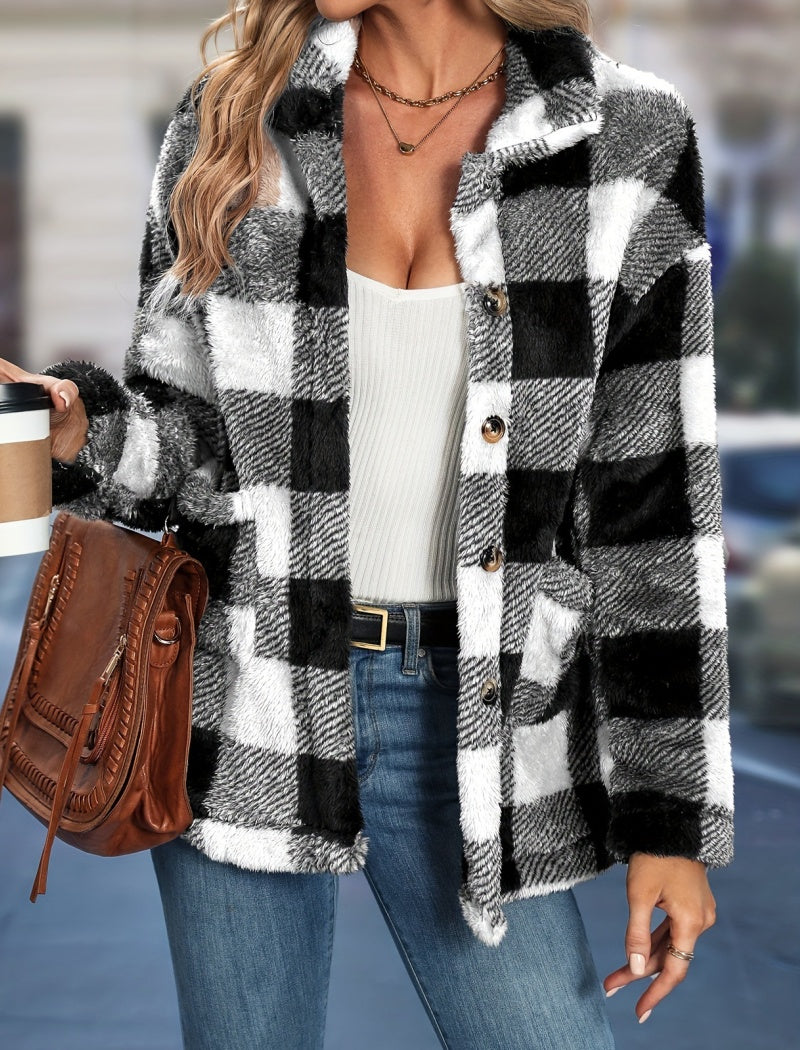 Checkered Collared Jacket