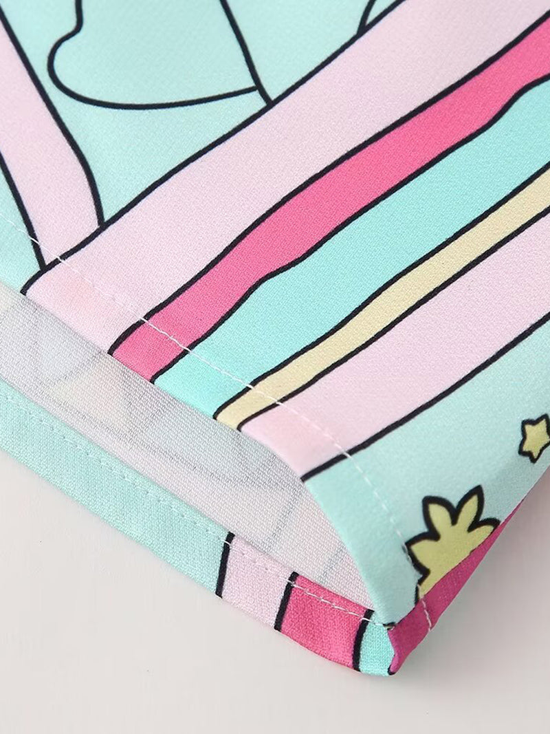 Graphic Print Slit Cami Dress