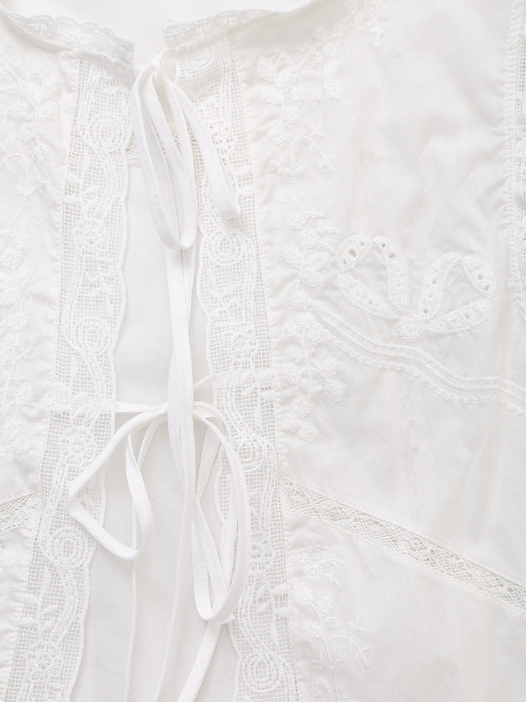 Lace Tie-Front Vest
