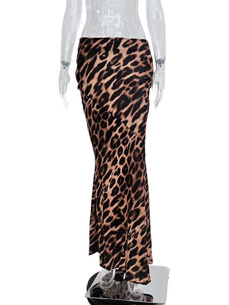 Leopard Print Maxi Skirt
