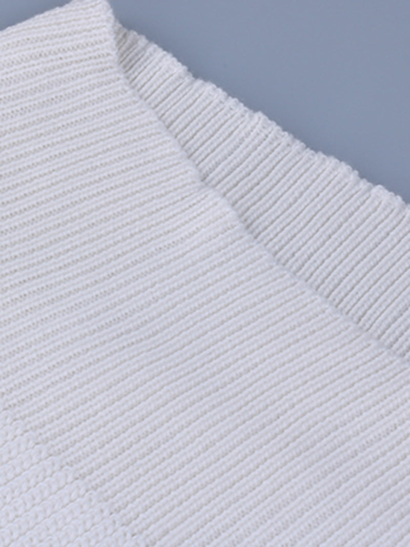 Solid Mock Neck Sweater