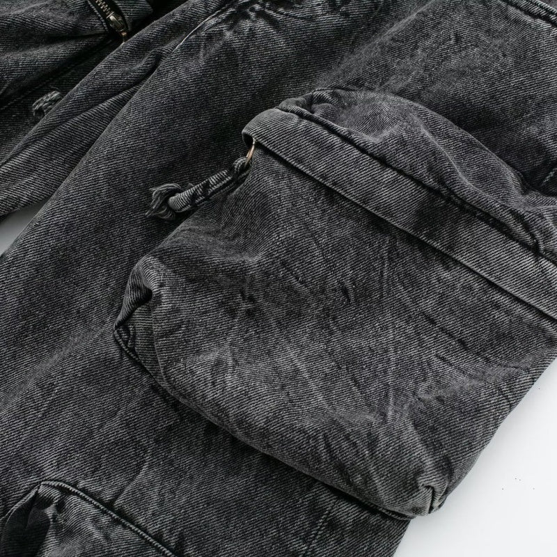 Cargo Jeans with Oversized Pockets