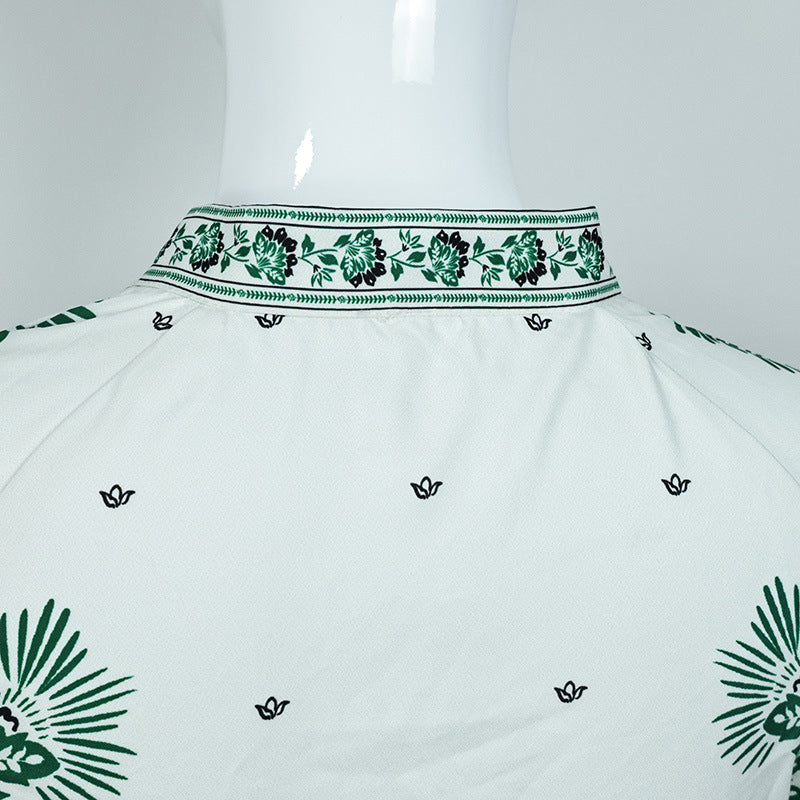 Floral Print Button-Front Maxi Dress