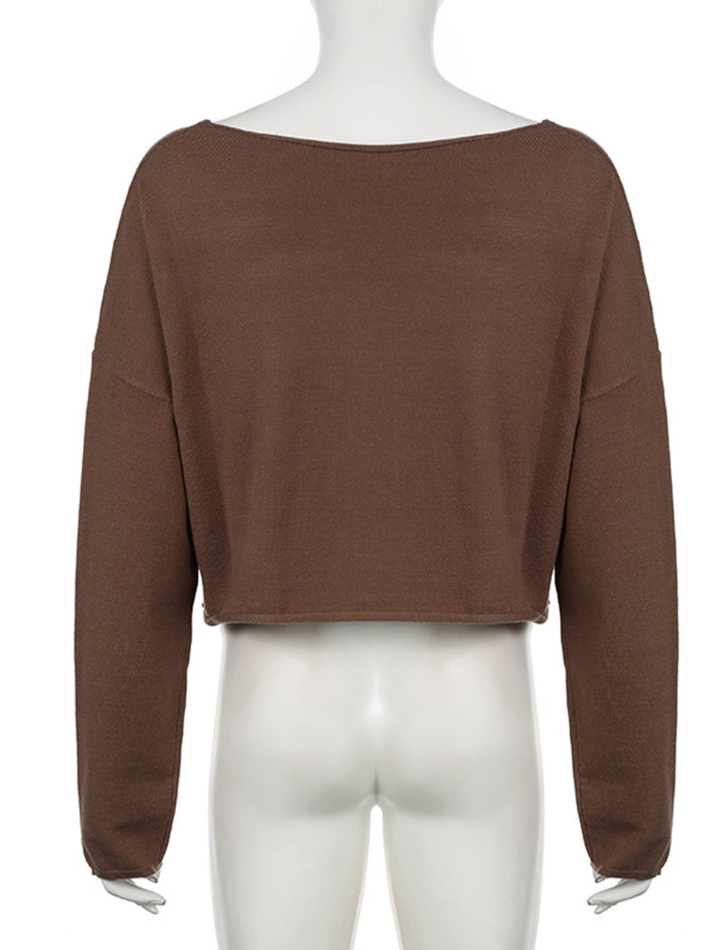 Loose Knit Cropped Top