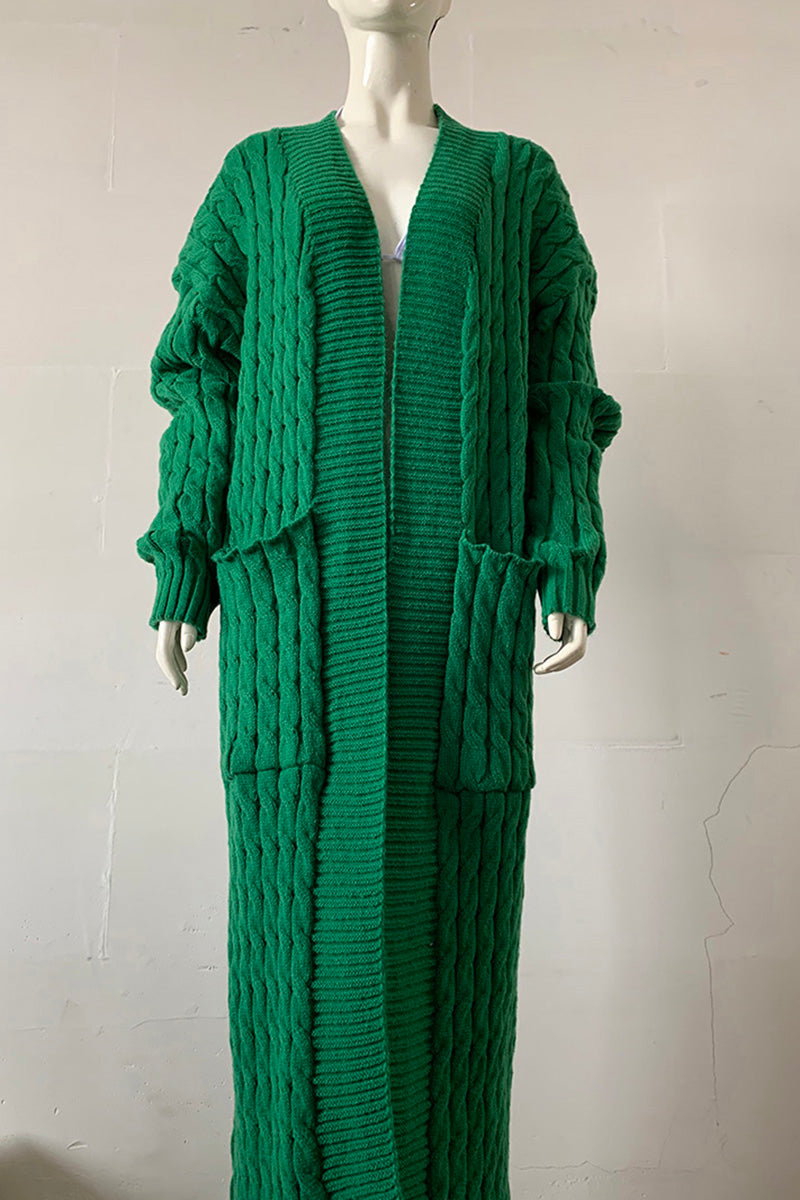 Longline Open-Front Cardigan Sweater