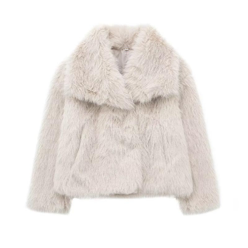 Cropped Faux Fur Jacket