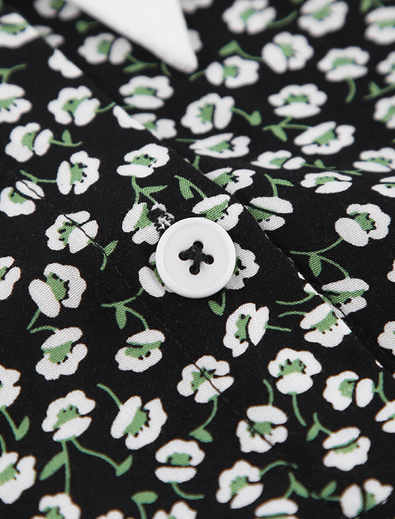 Puff Sleeve Floral Mini Dress