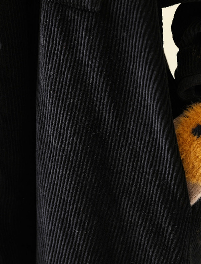 Oversized Button-Up Corduroy Jacket