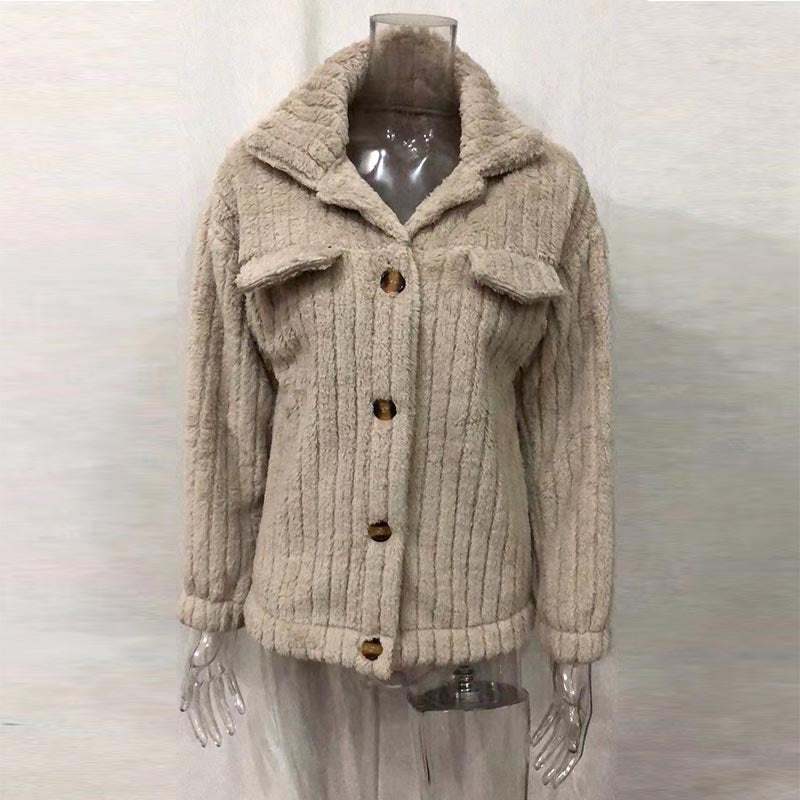 Plush Collar Coat