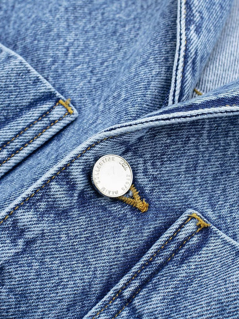 Buttoned Denim Jumpsuit