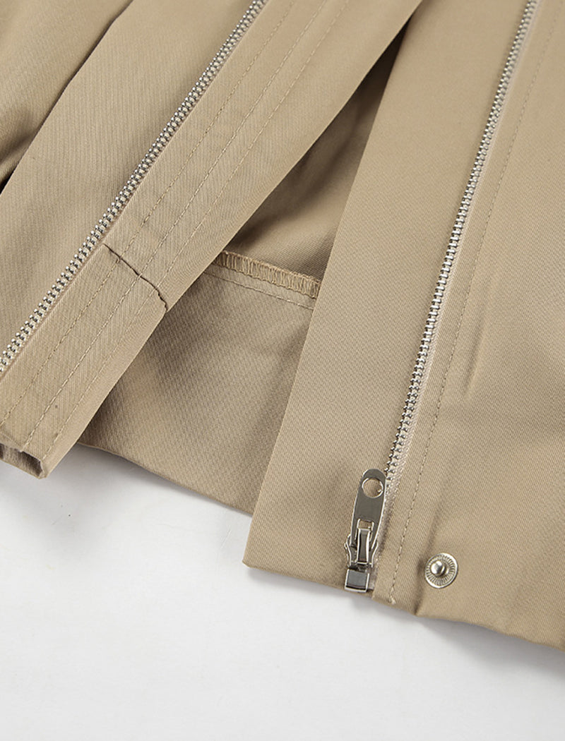 Collared Utility Zip-Up Jacket