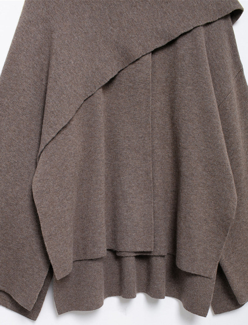 Draped Layered Poncho Top