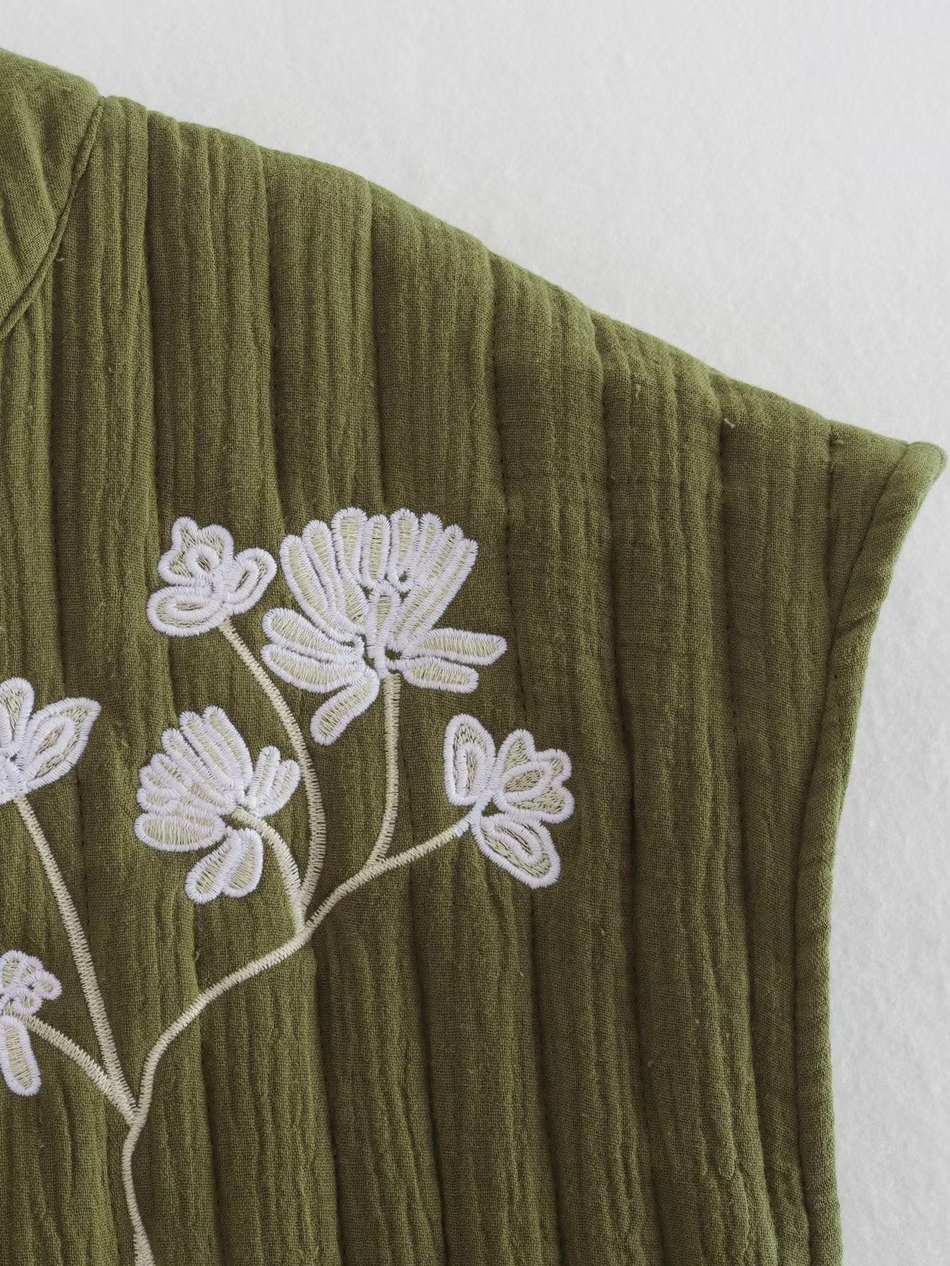 Floral Button-Front Vest