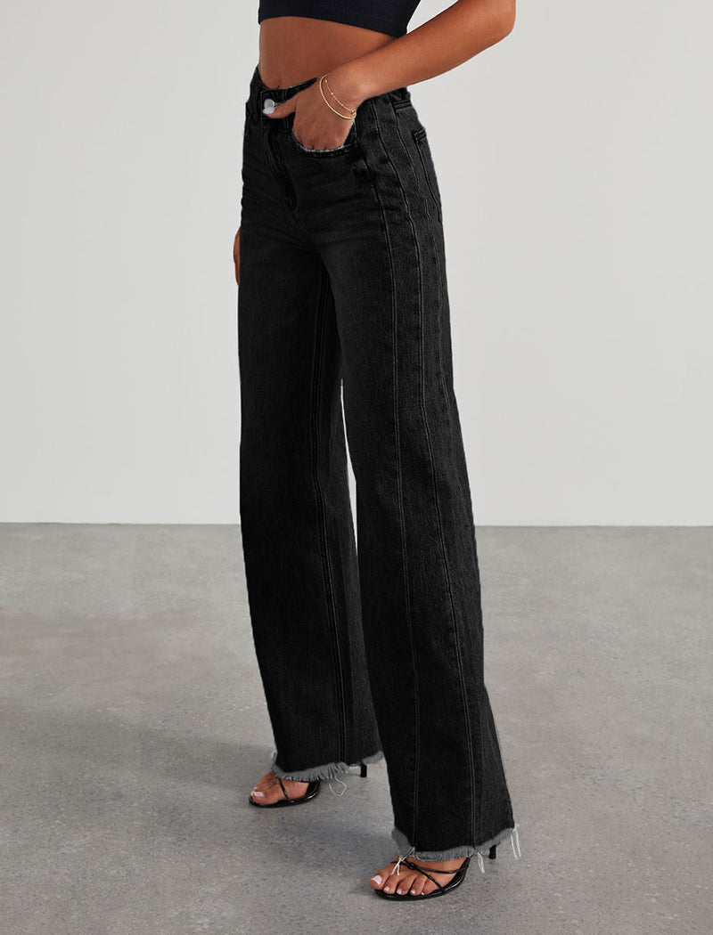 High-Waisted Wide-Leg Jeans
