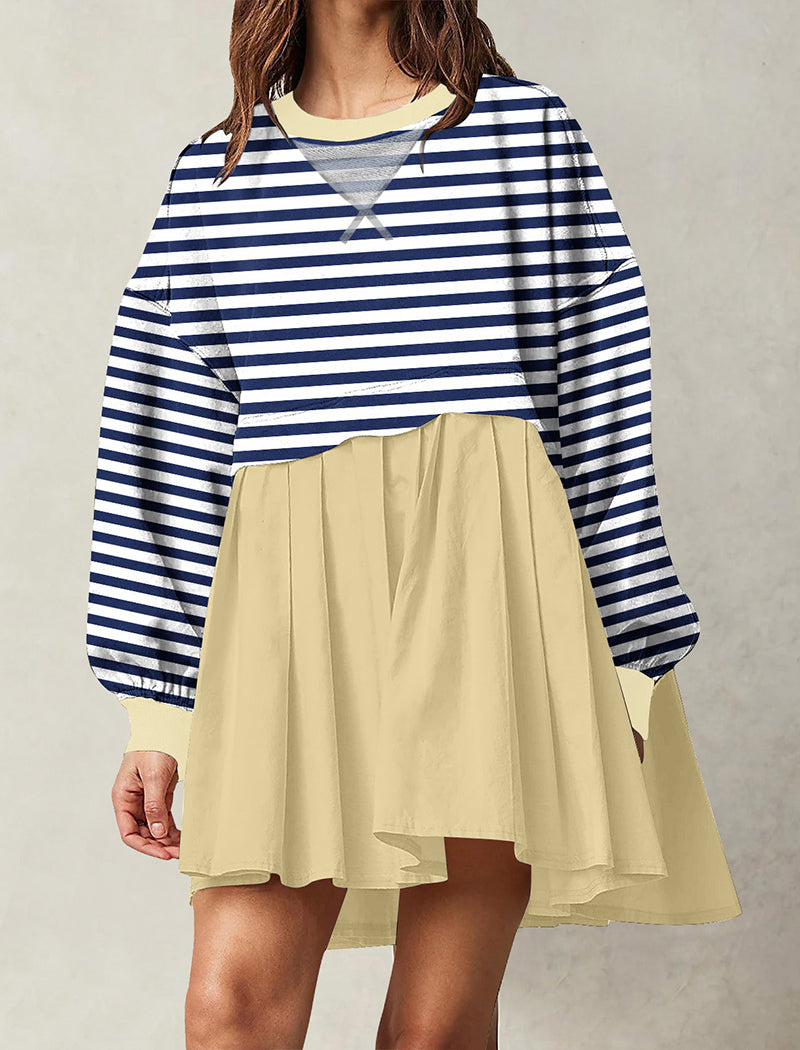 Striped Layered Mini Dress