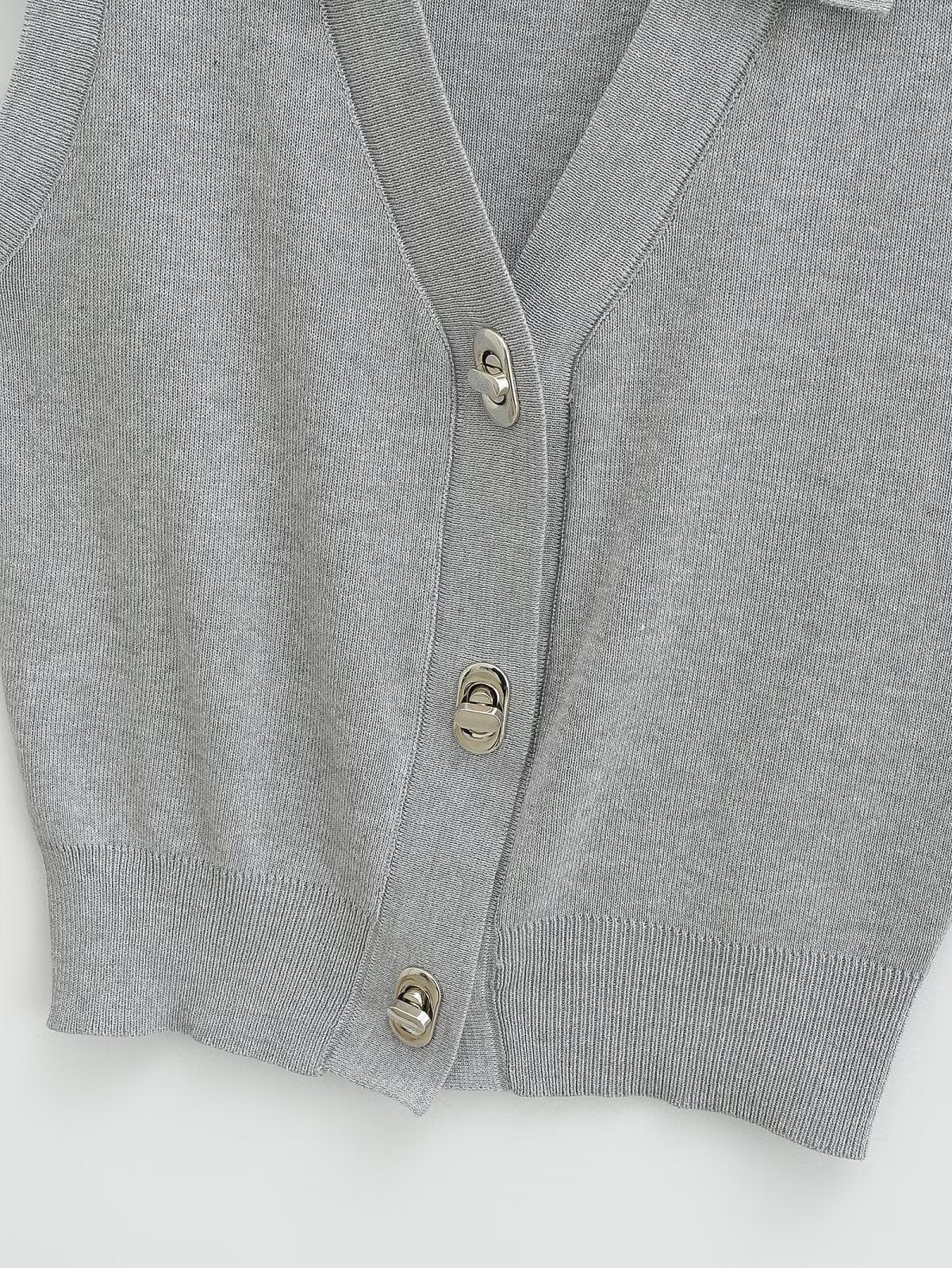 Sleeveless Button-Up Knit Vests