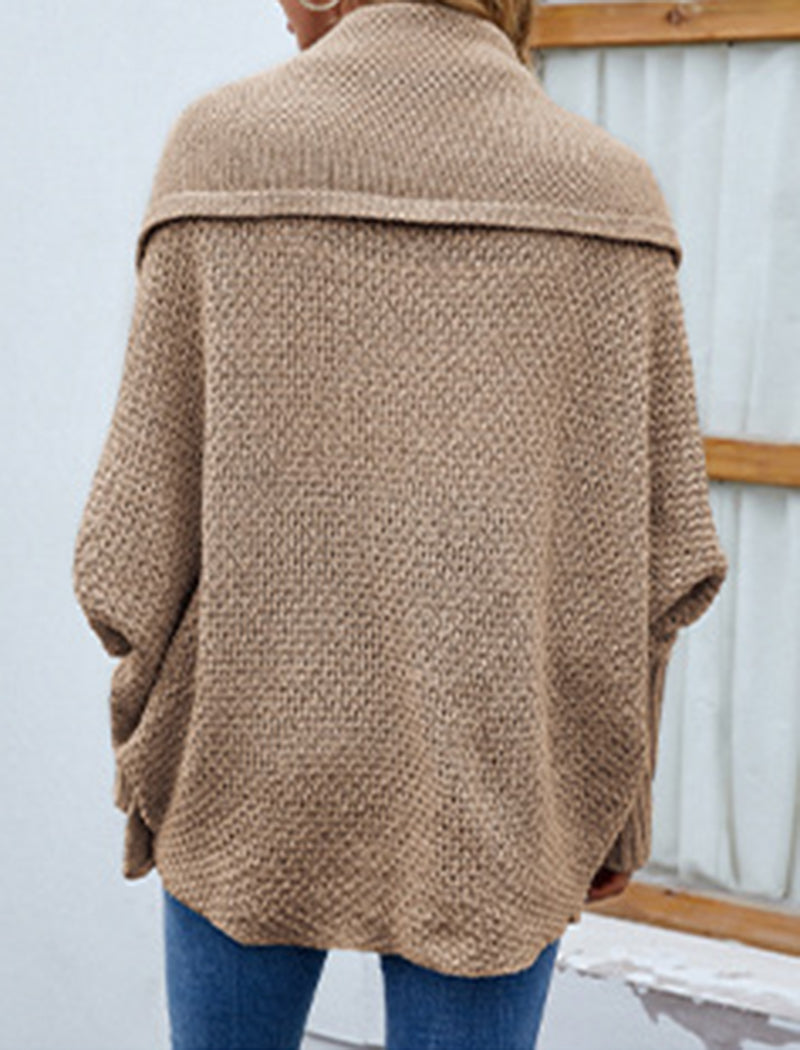Oversized Batwing Sleeve Knit Cardigan
