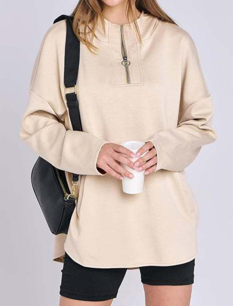 Half-Zip Hooded Top