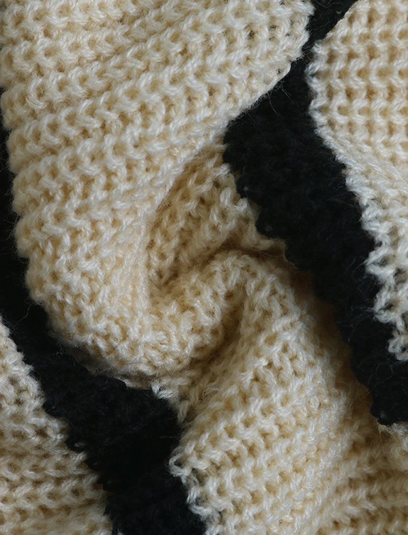 Striped Loose Fit Cardigan Sweater