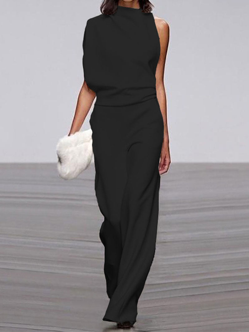 One-Shoulder Cutout Jumpsuit