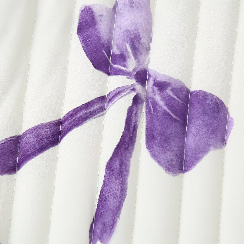 Bow Print Quilted Jacket