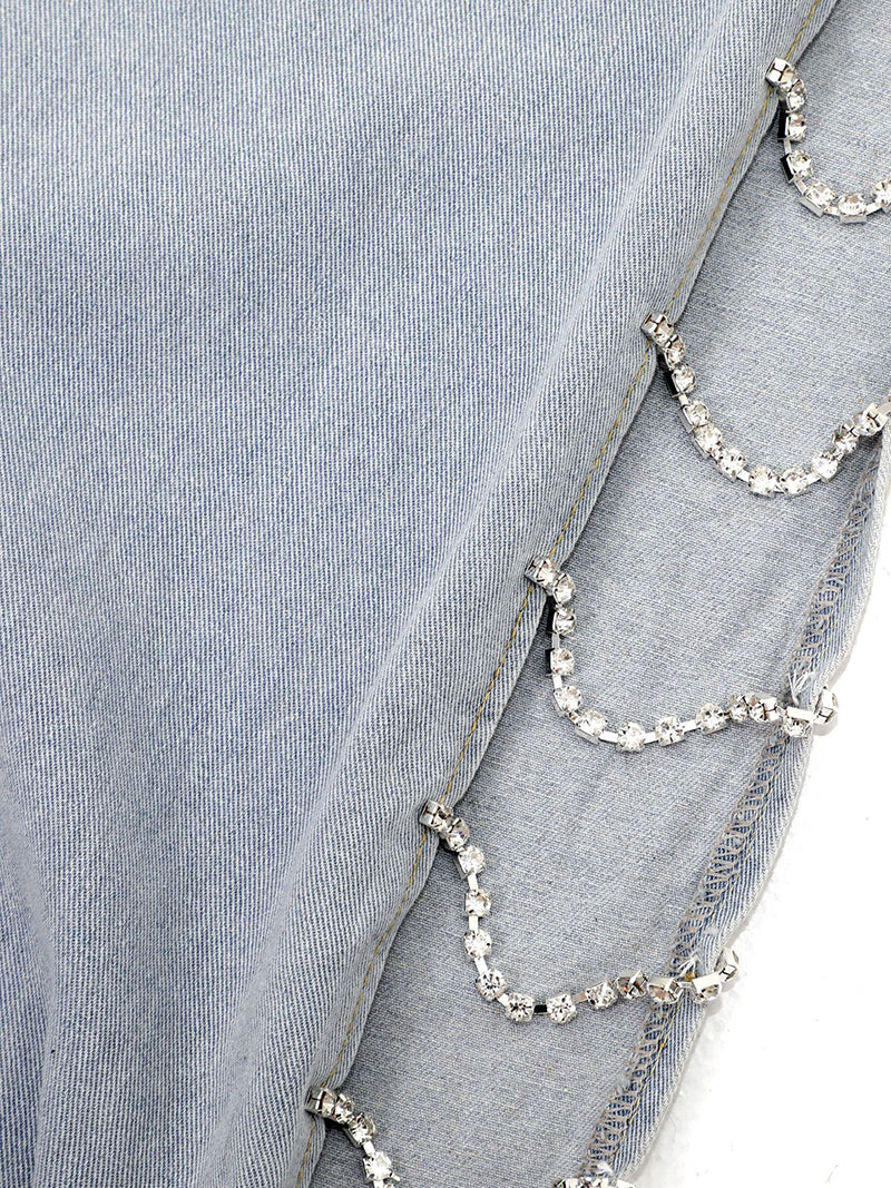 Side-Slit Denim Pants