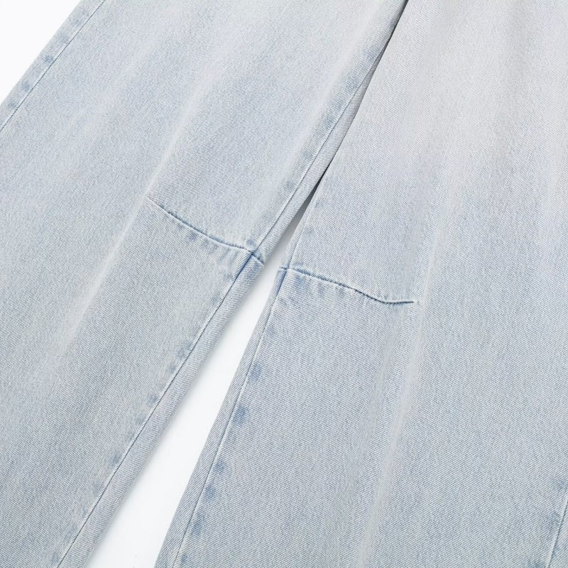 Two-Tone Straight-Leg Jeans