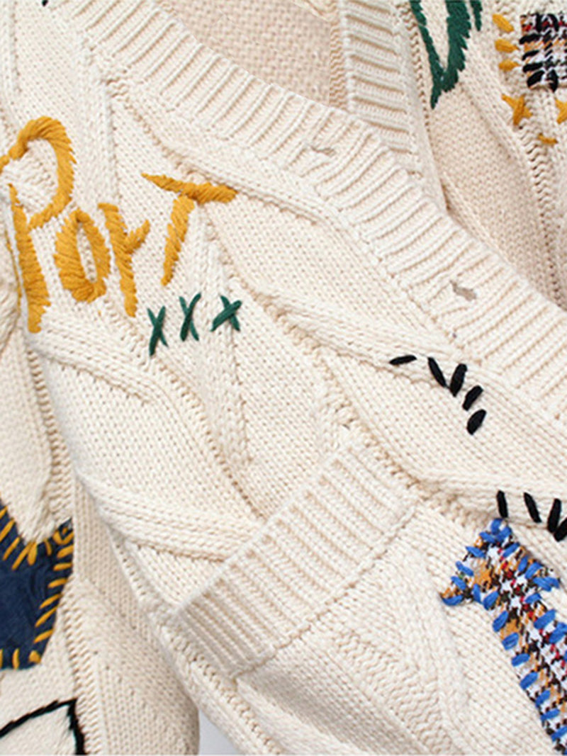 Colorblock Button-Front Cardigan