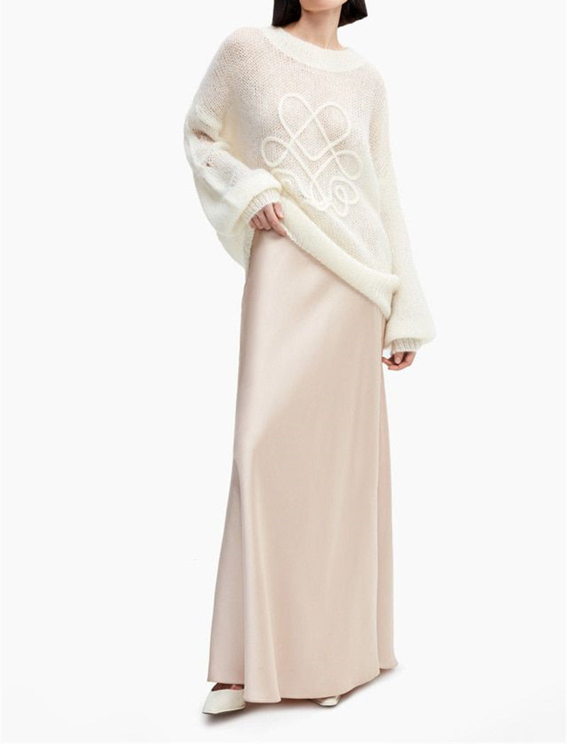 Oversized Graphic Embossed Sweater