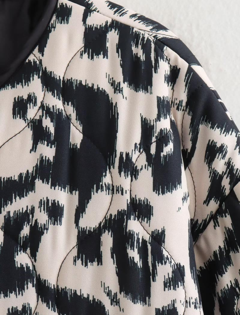 Quilted Graphic Jacket