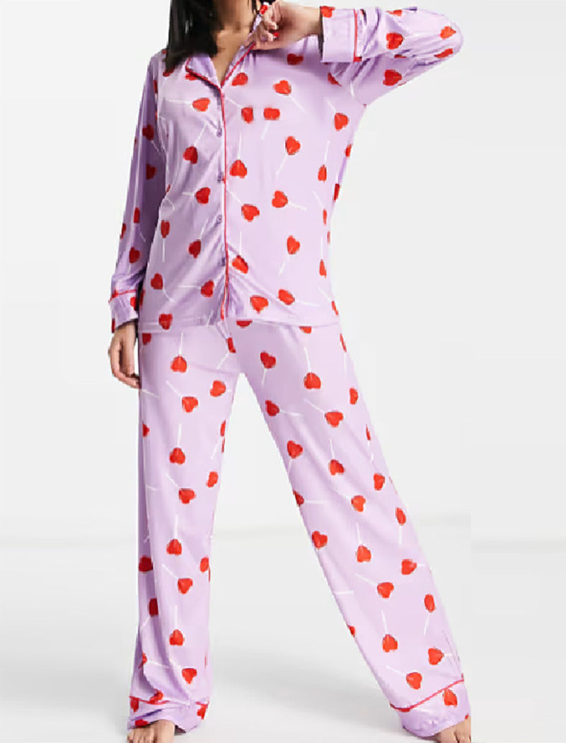 Floral Print Pajama Set