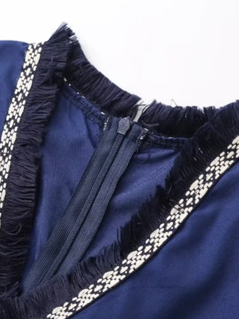 Tiered V-Neck Maxi Dress