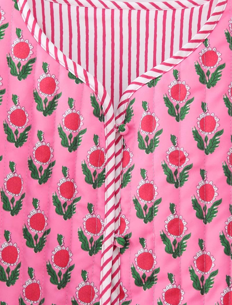 Floral Print V-Neck Jacket