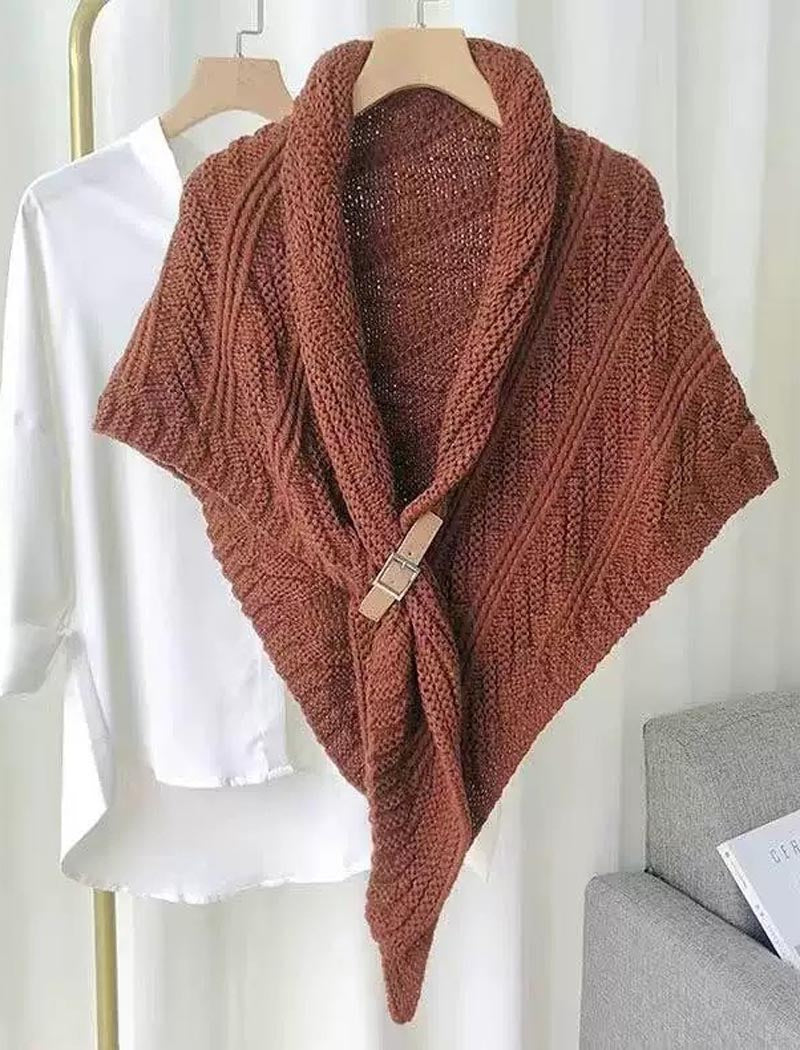 Cable Knit Wrap Shawl
