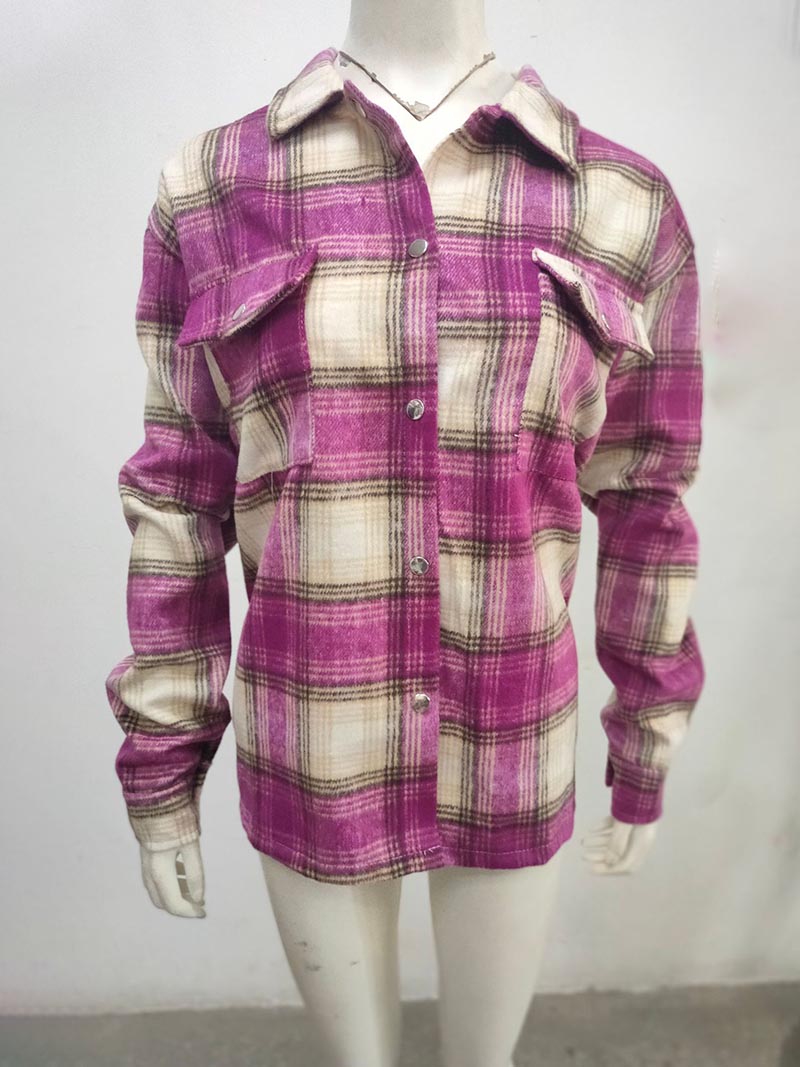 Plaid Button-Up Shacket