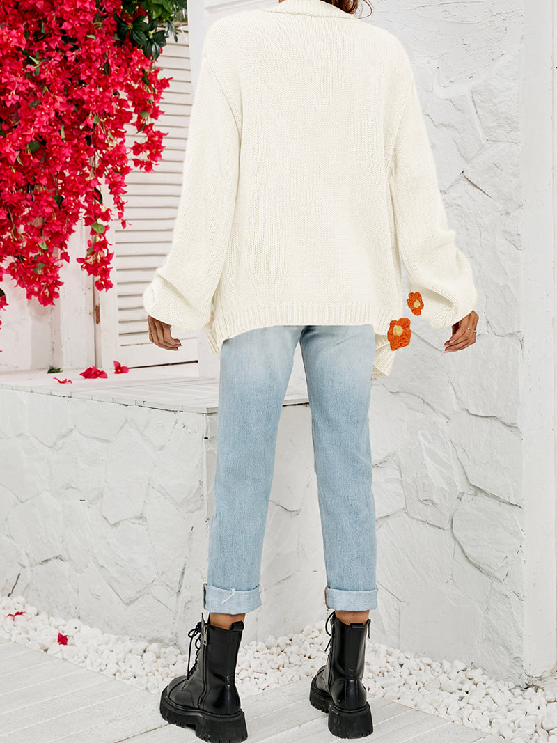 Floral Applique Cardigan