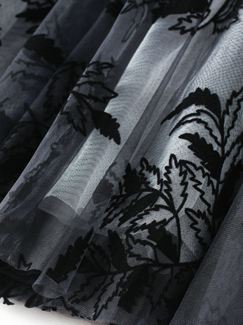 Floral Print Pleated Skirt