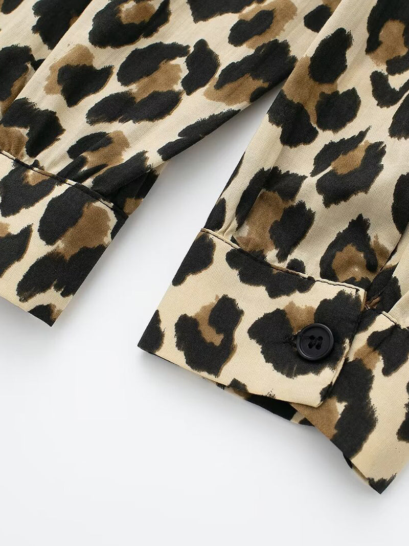 Leopard Button-Up Shirt