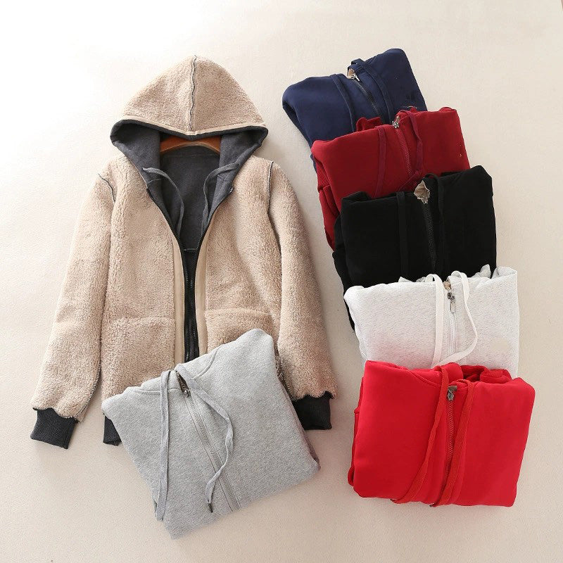Fleece-Lined Zip-Up Hoodie