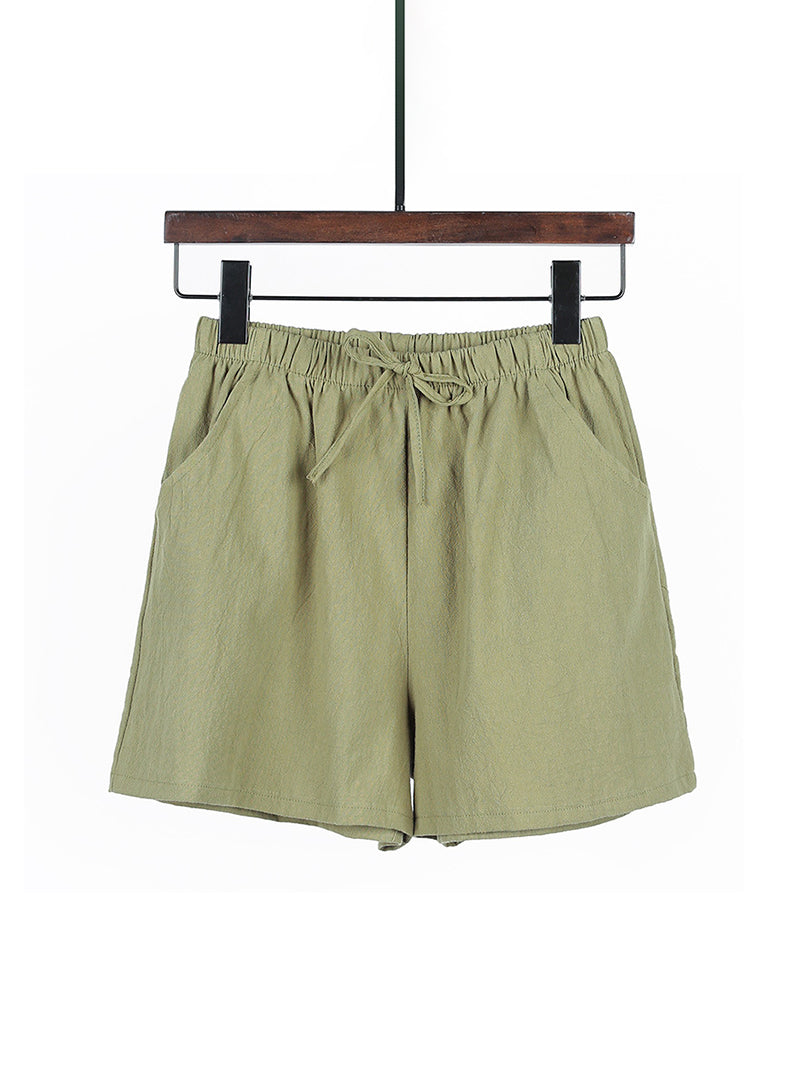 Drawstring Waist Casual Shorts