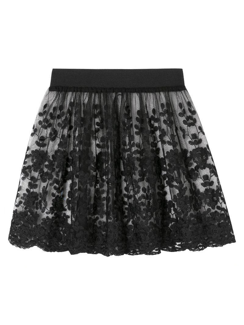 Floral Sheer Mini Skirt