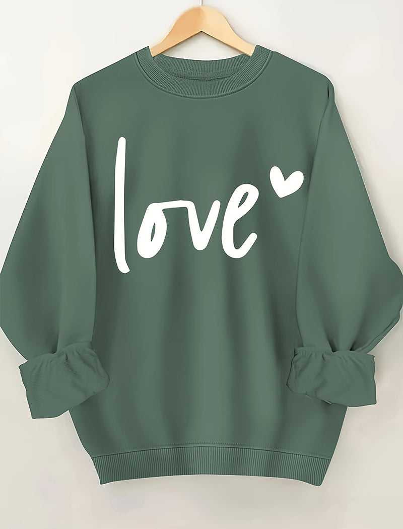 Oversized Love Print Top