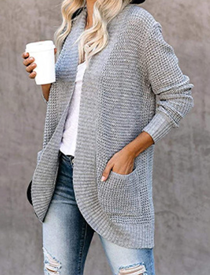 Open-Front Knit Cardigan