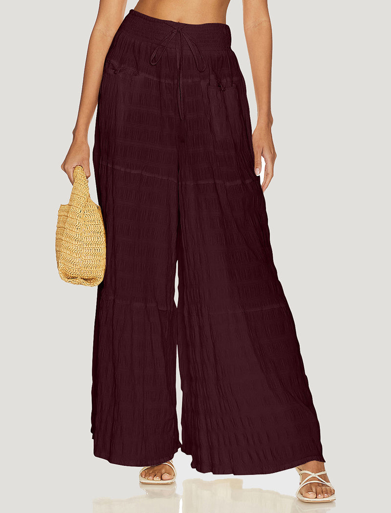 Drawstring Wide-Leg Pants