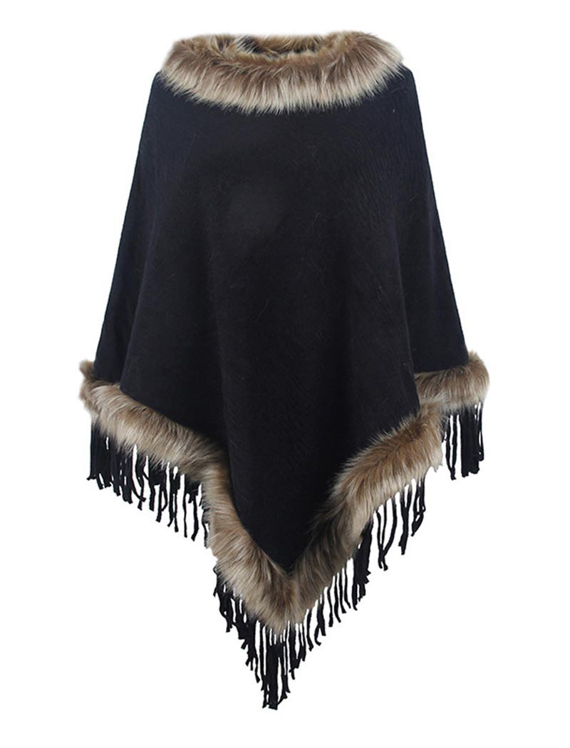 Fringe Trim Poncho