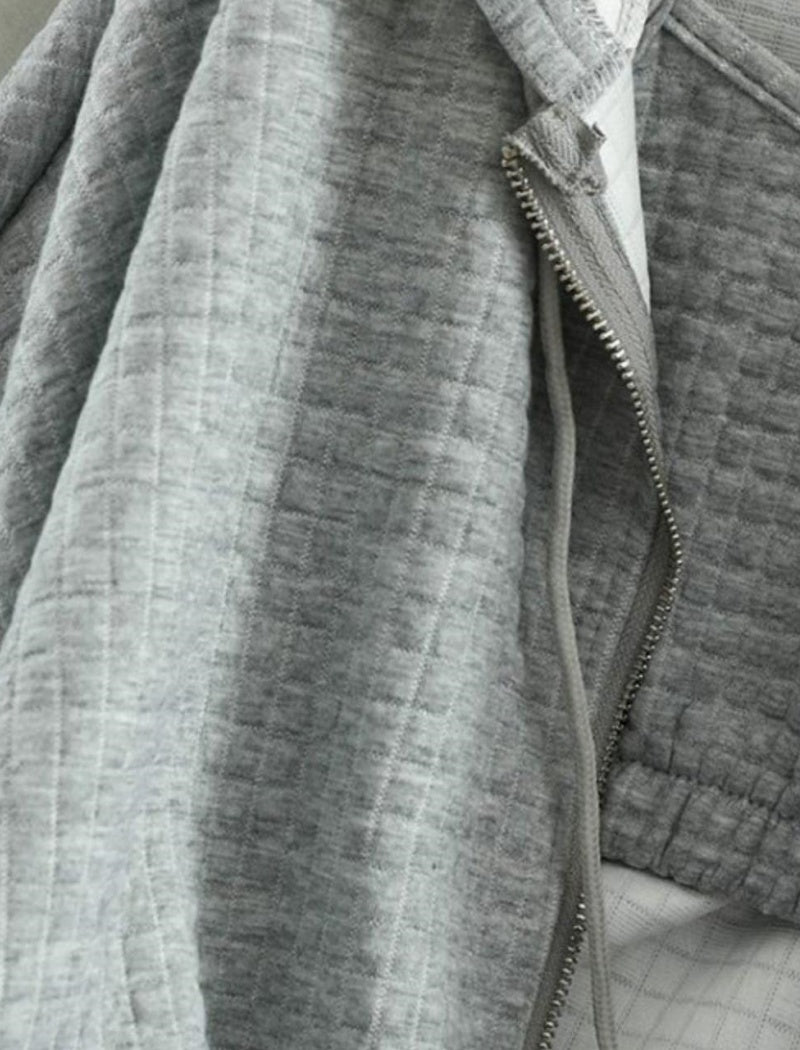 Quilted Hooded Jacket and Jogger Pants Set