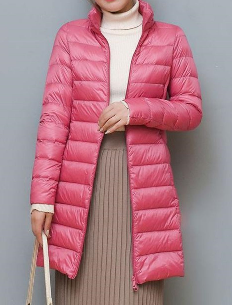 Long Hooded Quilted Coat