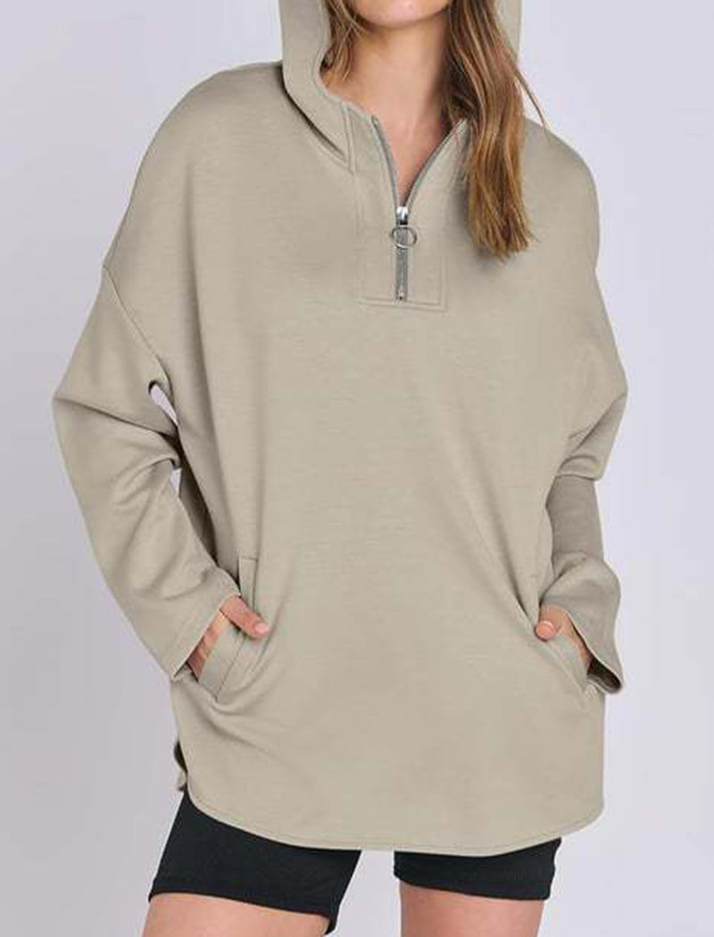 Half-Zip Hooded Top