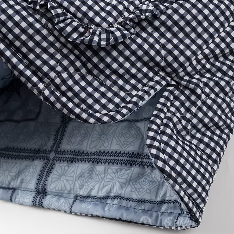 Button-Down Gingham Jacket